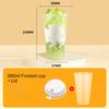 90mm Mouth Commercial PP Injection Cups  Disposable Milk Tea Cups with Lids Thickened High Transparent Plastic Drink CupsLarge Caliber Straws