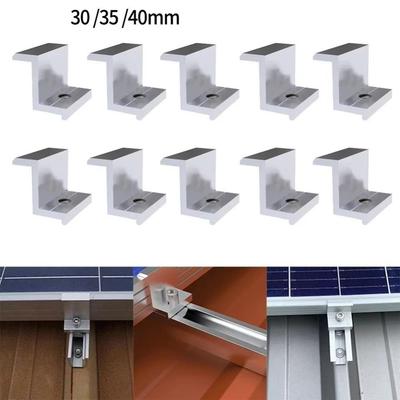 10Pcs/set Z Bracket Solar Panel End Clamps Photovoltaic Mounting Accessories  Roof Mounting