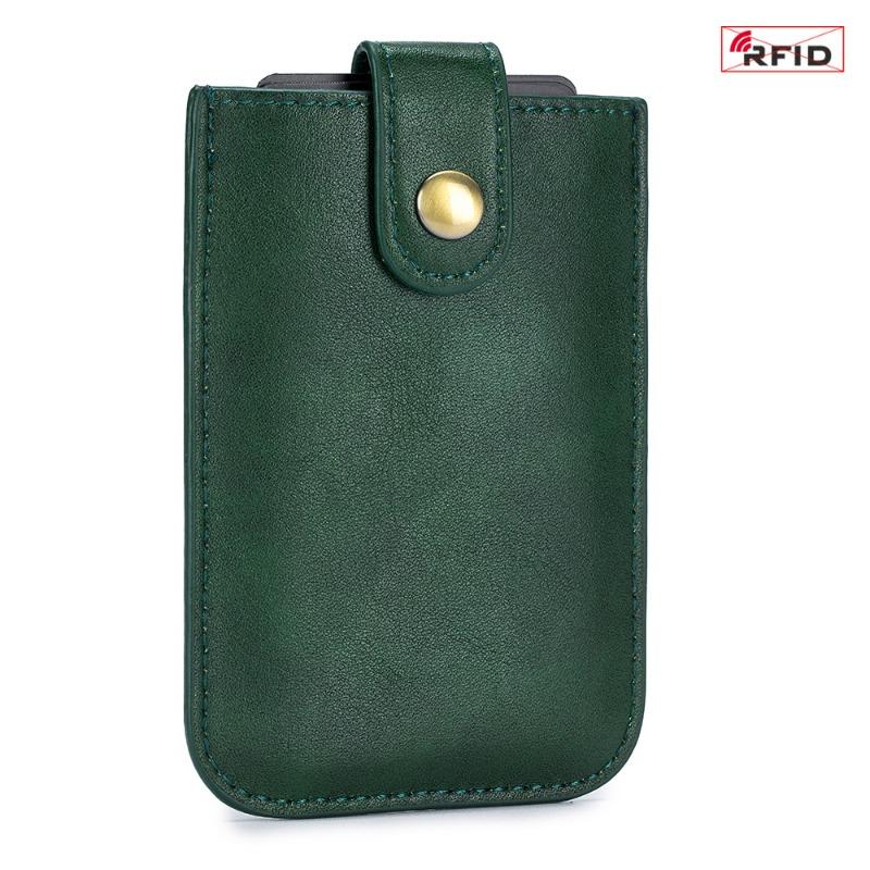 

Classic retro pull card bag RFID leather ultra-thin multi-card card holder portable compact business card bag men