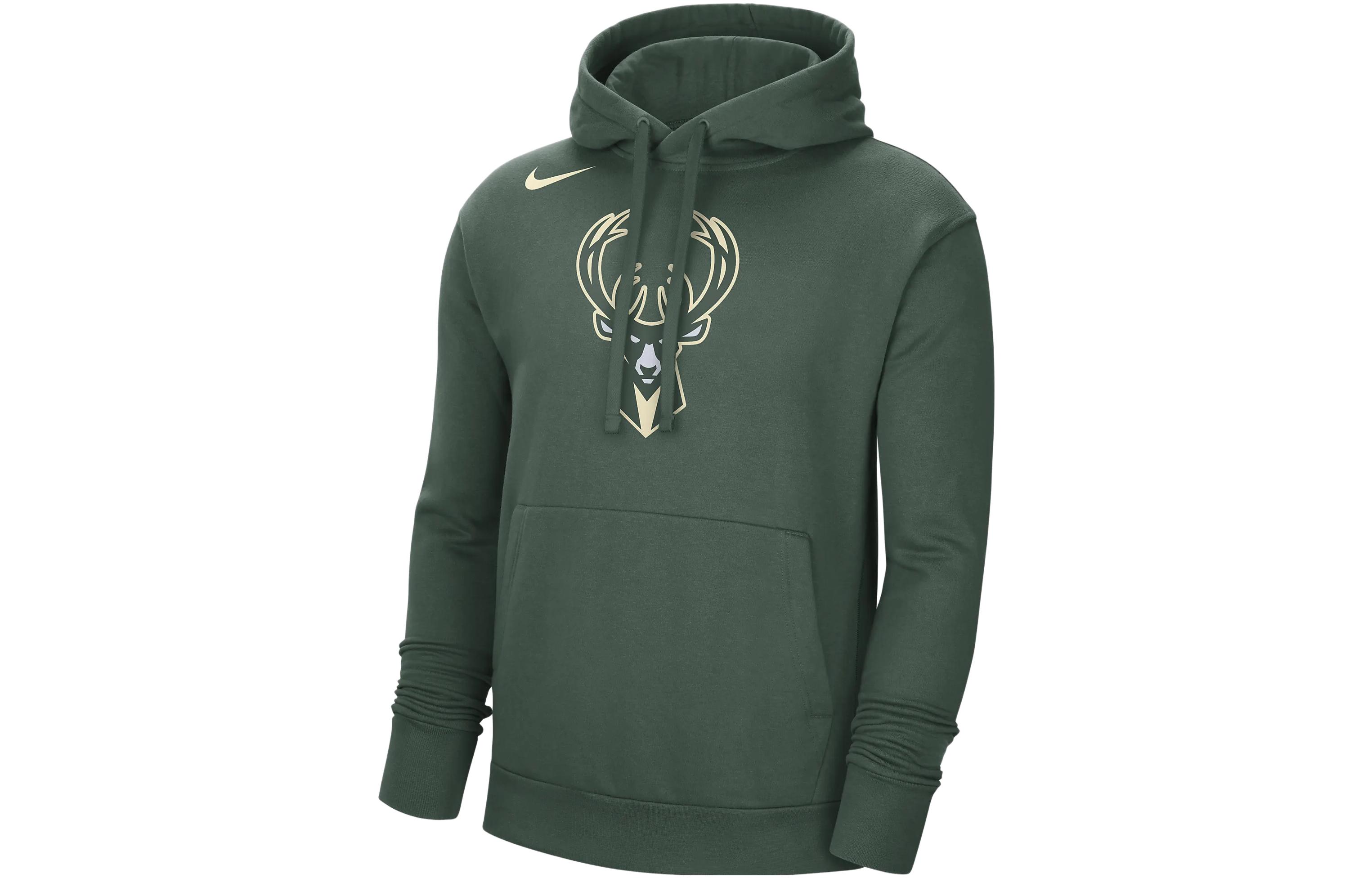 Nike Nba Milwaukee Bucks Fleece Pullover Loose Fit Hoodie DN8636-323 L