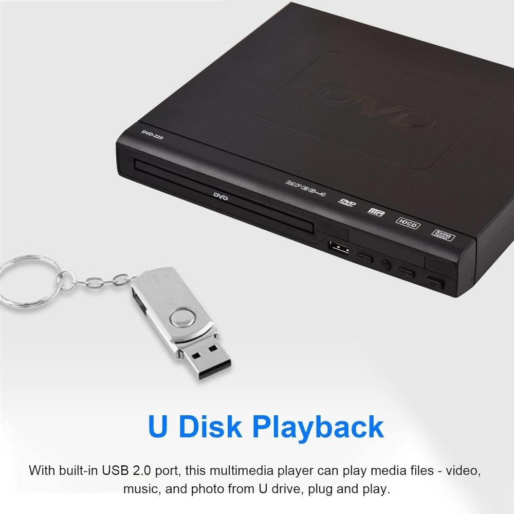 DVD player for TV with HDMI interface; CD player with USB interface, supports all regions; simple DVD player.