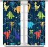 Boys Dinosaur Curtains, Cartoon Dino Kids Window Treatments For Boys Girls Children Nursery Living Room Bedroom, Colorful Safari