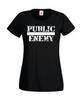 Unisexs Public Enemy Connor T2 SciFi Movie Quote Lady Fit Black TShirt
