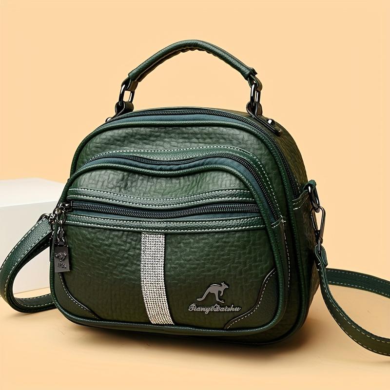 Dámský mini batoh a crossbody taška z PU, lehká, přeměnitelná kabelka s odnímatelným popruhem, mini cestovní taška