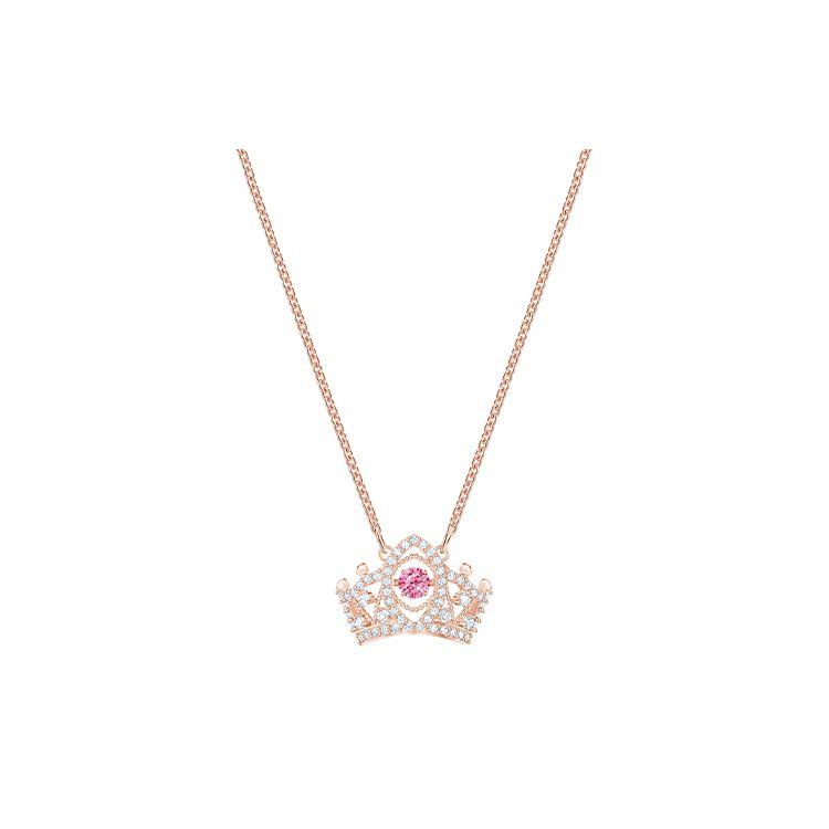 Swarovski Bee A Queen Crown Imitation Crystal Necklace Women necklace Rose-Gold 5510986 Box (Random Color)