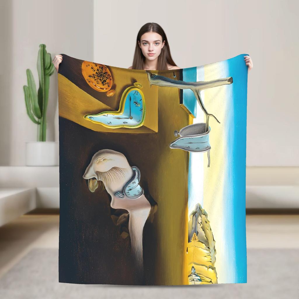 Salvador Dali Spanisches Öl Signiert Mode Decken Surrealistische Szene Fleece Überwurf Mode Decke Schlafzimmer Sofa Dekoration Dünne Tagesdecke Porta