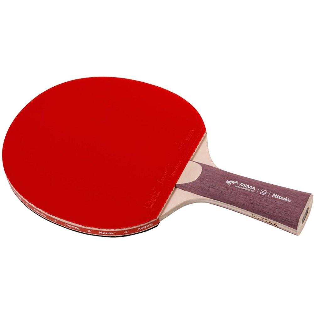 

Nittaku Mima Shake RS Table Tennis Racket Ito Mima Series JTTA Approved Rubber Includes 2 Plastic Balls Hard 40mm Back Soft Rubber FL Red and Black