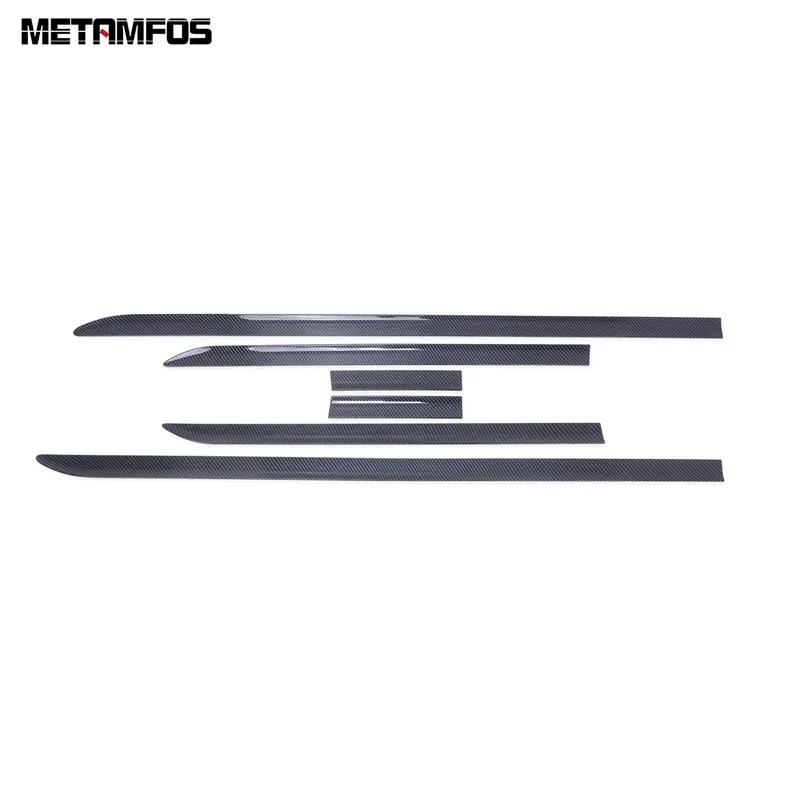 For Toyota Hiace Granvia Commuter -  2024 Carbon Fiber Door Side Line Strip Body Skirt Molding Trim Car Accessories