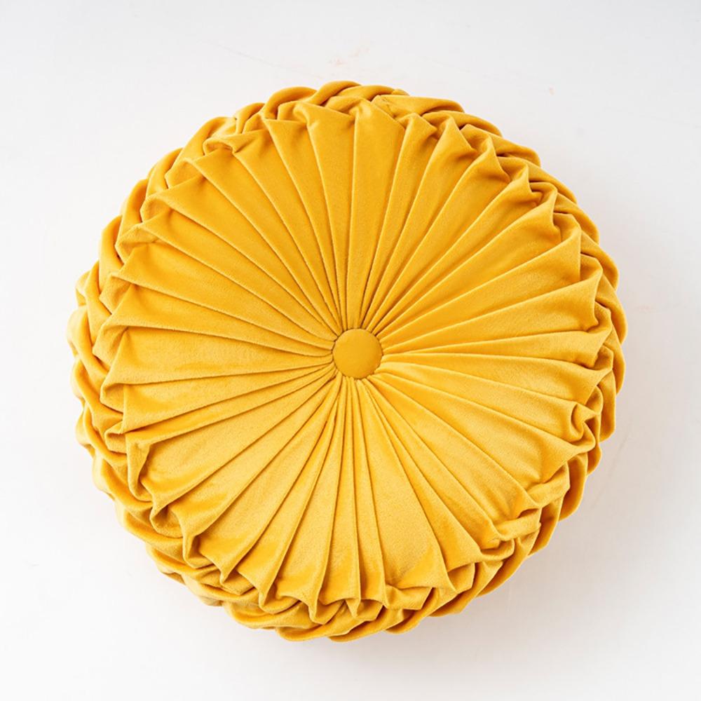 

1Pcs Soft Decorative Throw Pillows Solid Color Office Chair Cushion New Pumpkin Pillow Home Yellow