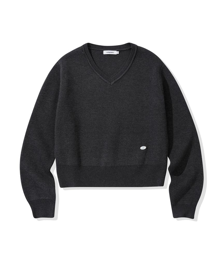 CGP (Women) V-Neck Pullover_Charcoal