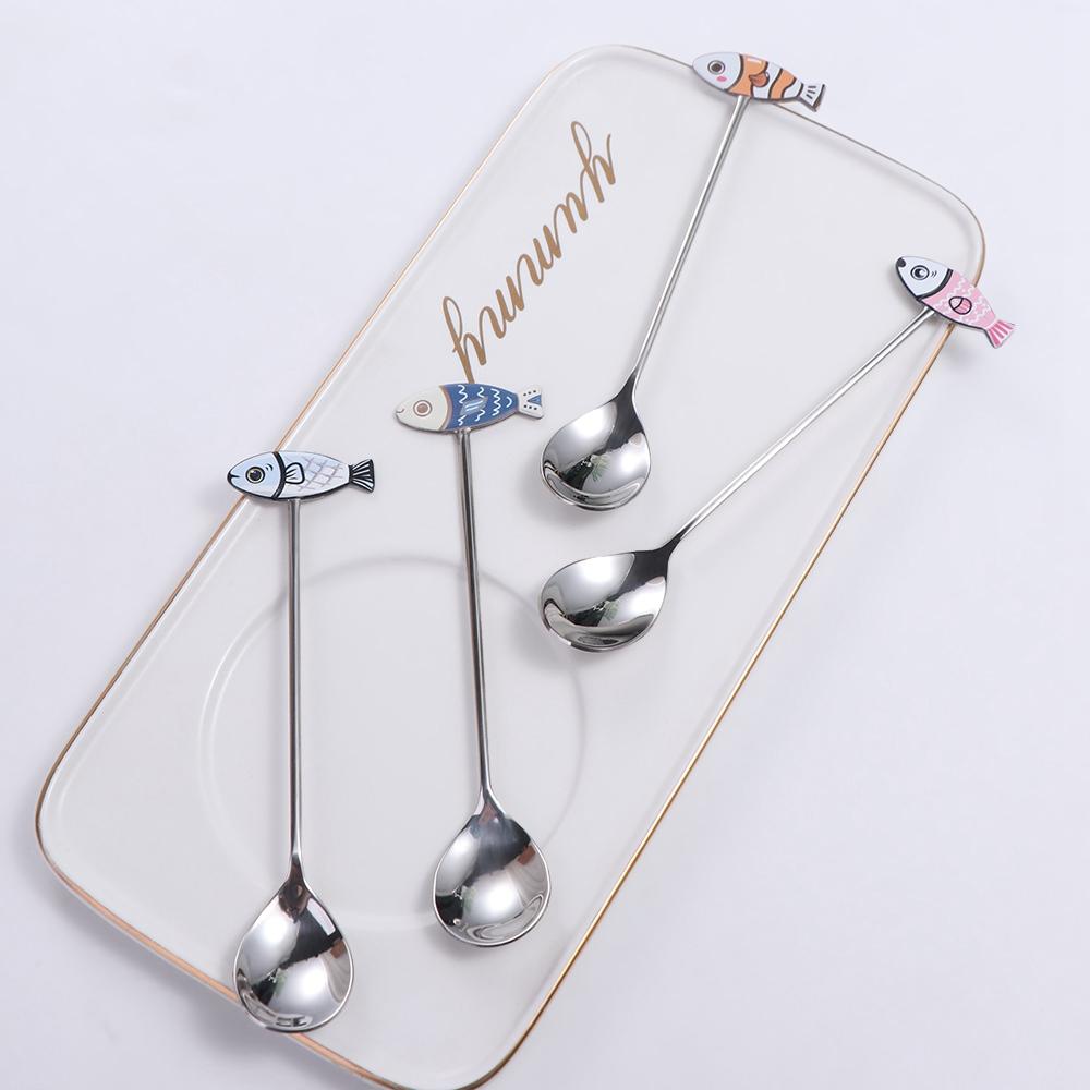 Colorful Stirring Spoon Japanese Korean Style Teaspoon Cute Dessert Spoon  Children