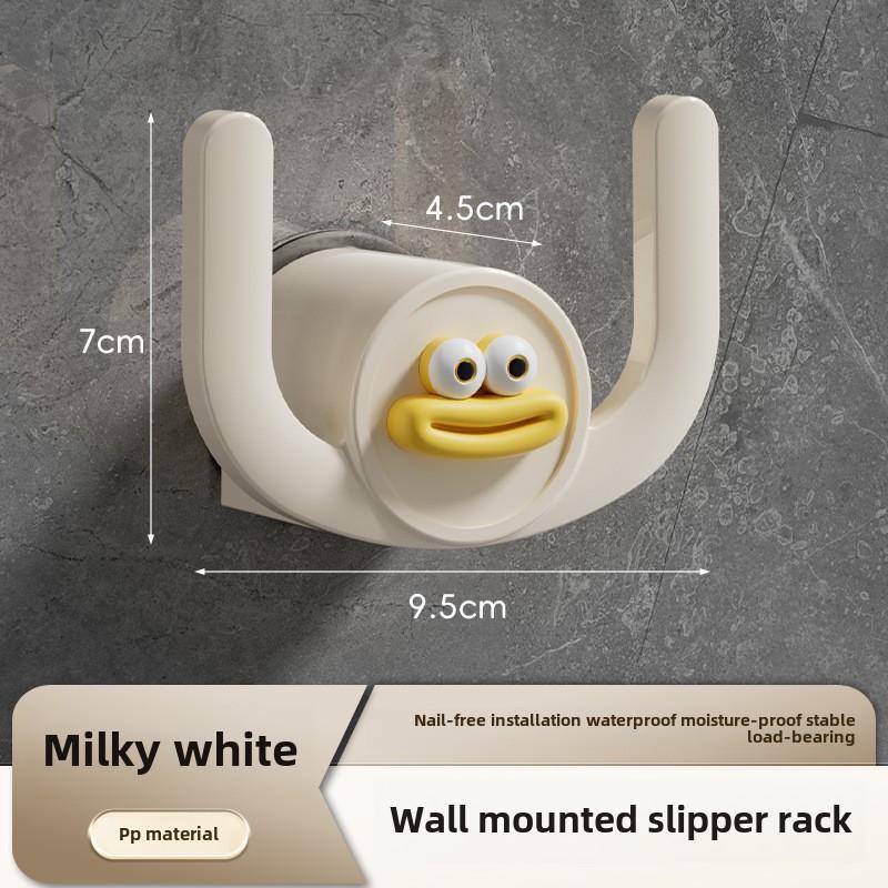 

Вешалка для тапочек в виде сосиски в виде рта без перфорации, простая вешалка для тапочек в ванной, настенная вешалка для сушки обуви в спальне 1 pack белый