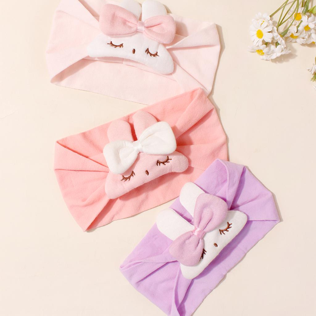 3 Color Set Cute New Unisex Baby Headband Comfortable Soft Elastic Nylon Hairband for 13-24m Children's Headwear