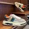 Leather Casual Mens Flat Shoes Designer Brand Campus Youth Student Skateboard Shoes Outdoor Thick Bottom Wear-resistant Sneakers