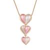 Luxury hot-selling enamel color love stud earrings necklace set women's cute heart-shaped versatile earrings necklace set