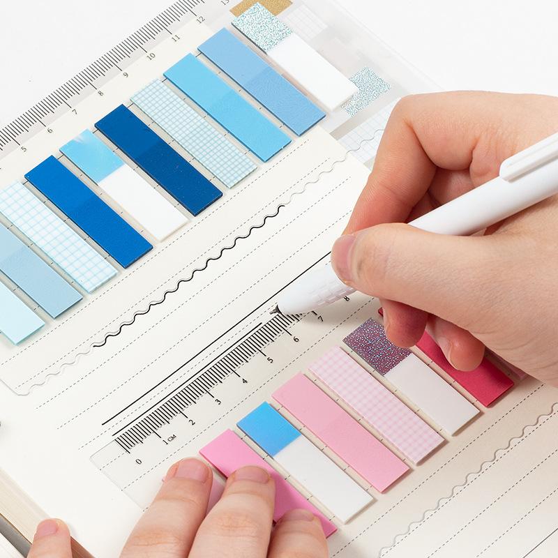 200Pc Self Adhesive Index Tabs Page Markers Transparent Waterproof Sticky Notes for Classifying Files Flags Planner Stickers