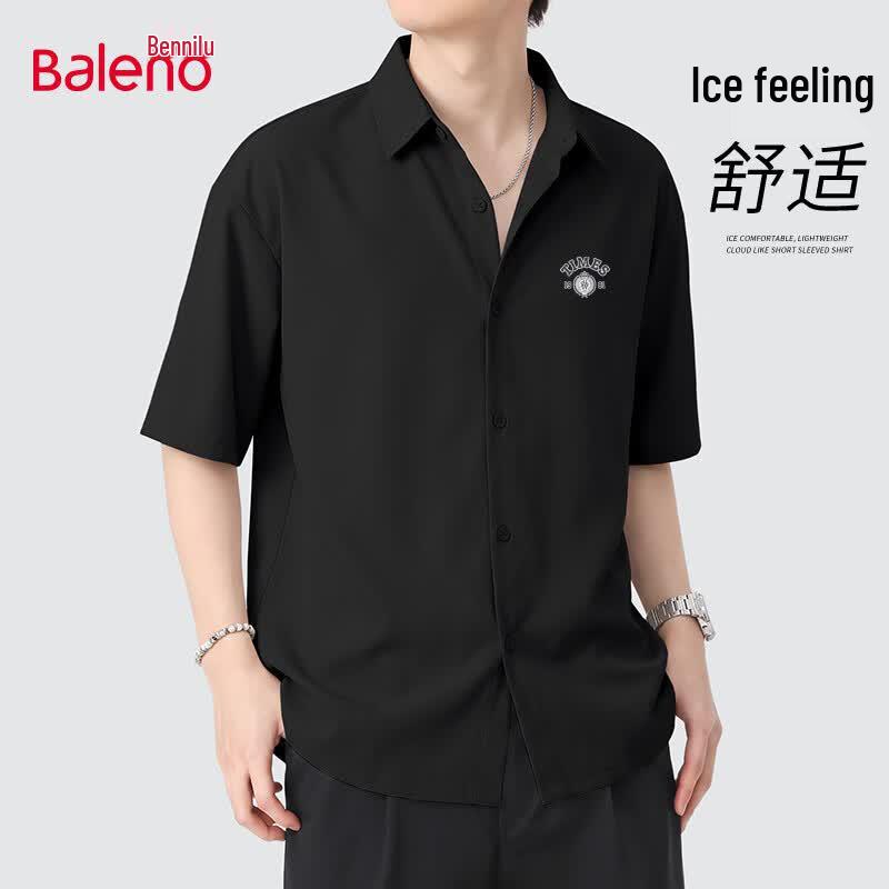 Baleno Men's Ice Silk Short Sleeve Casual Shirt
