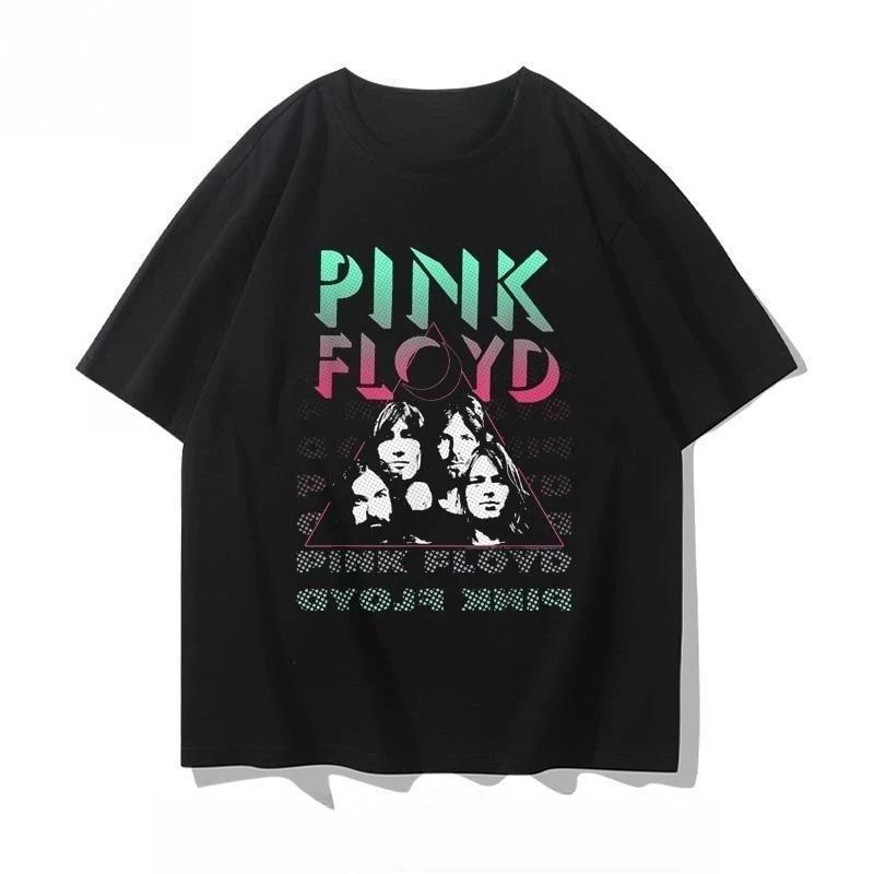 Pink Floyd - British Rock Band Pink Floyd Summer Pure Cotton Short-sleeved Men's and Women's Short Sleeves Plus Size Loose soft
