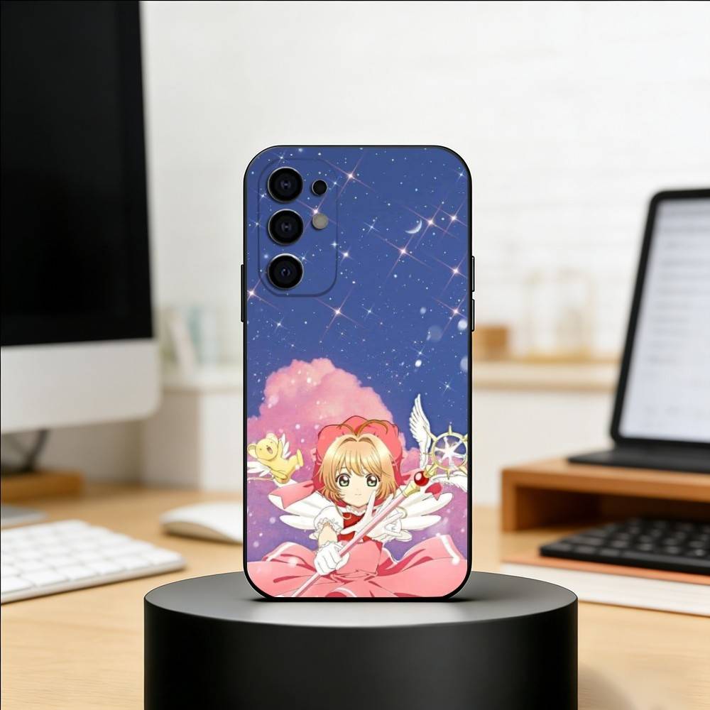 CardCaptor Sakura Anime Phone Case For Samsung S25,S24,S21,S22,S23,S30,Ultra,S20,Plus,Fe,Soft Silicone Black Cover