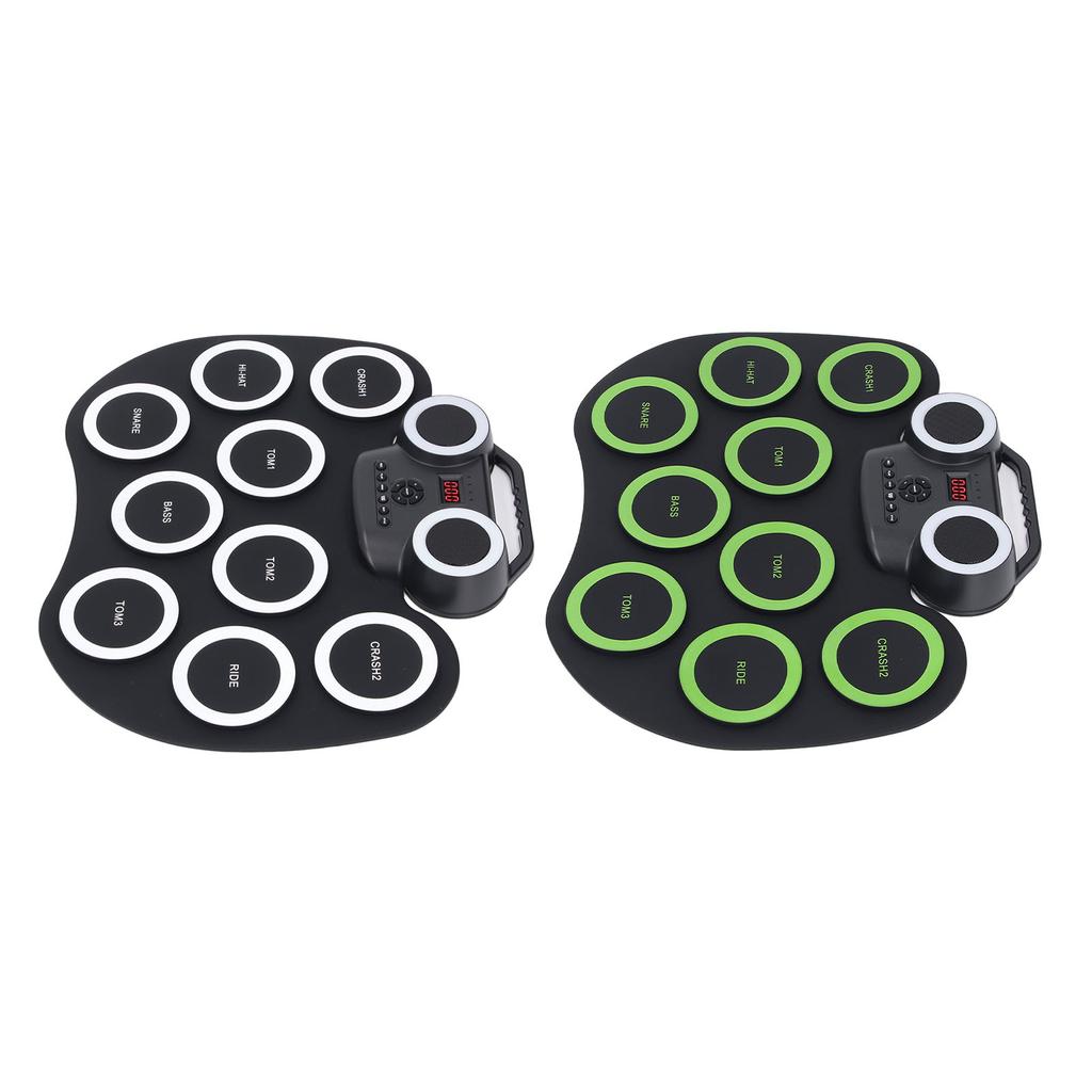 Electric Roll Up Drum Built in Speaker 9 Drum Pads Rechargeable Early Learning Roll Up Potable Drum 