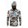 Long Sleeve Fishing Shirts Men Sun Protection Hoodie Mask All-in-one Fishing Clothing Pesca Hunting Camping Angling T-shirt New