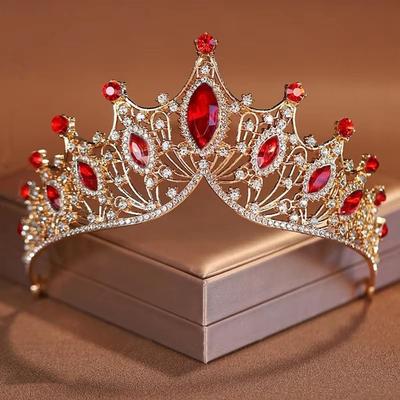 Luxurious Bride Headwear Rhinestone Princess Crown Temperament Bridal Crown  Tiaras