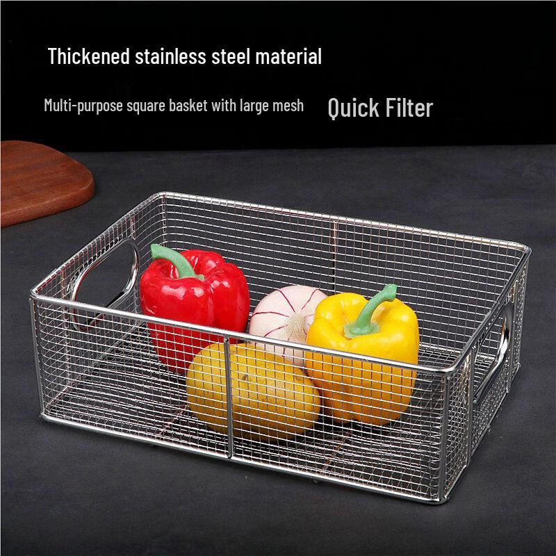 Stainless Steel Draining & Frying Baskets with Handles