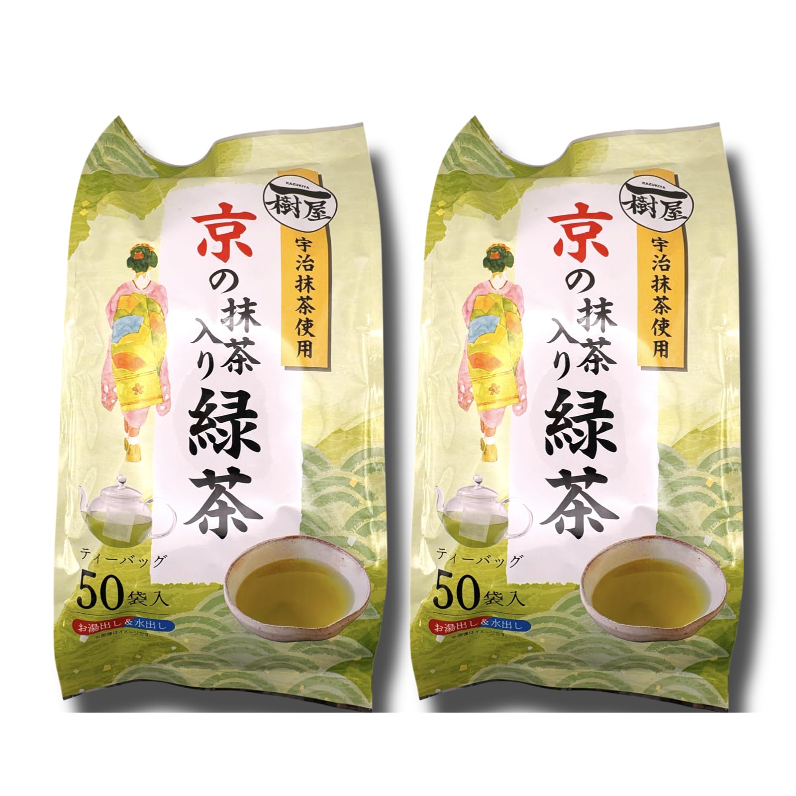 Ichijuya Kyoto Matcha Green Tea Aromatic Hojicha Tea 50 bags x 2 Set of 50 Uji Kagoshima Prefecture Tea Japanese Triangular Tea Cold Large Home