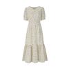 VISITINNEWYORK V-Neck Puff Sleeve Tiered Short Sleeve Dress (Vz5Op39)