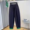 DIMANAF 2025 Plus Size Jeans Long Harem Pants Women Casual Basic Trousers 5XL High Waist Elastic