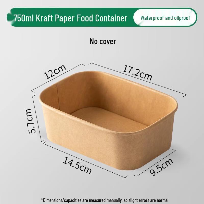 Einweg-Mittagsboxen aus Kraftpapier