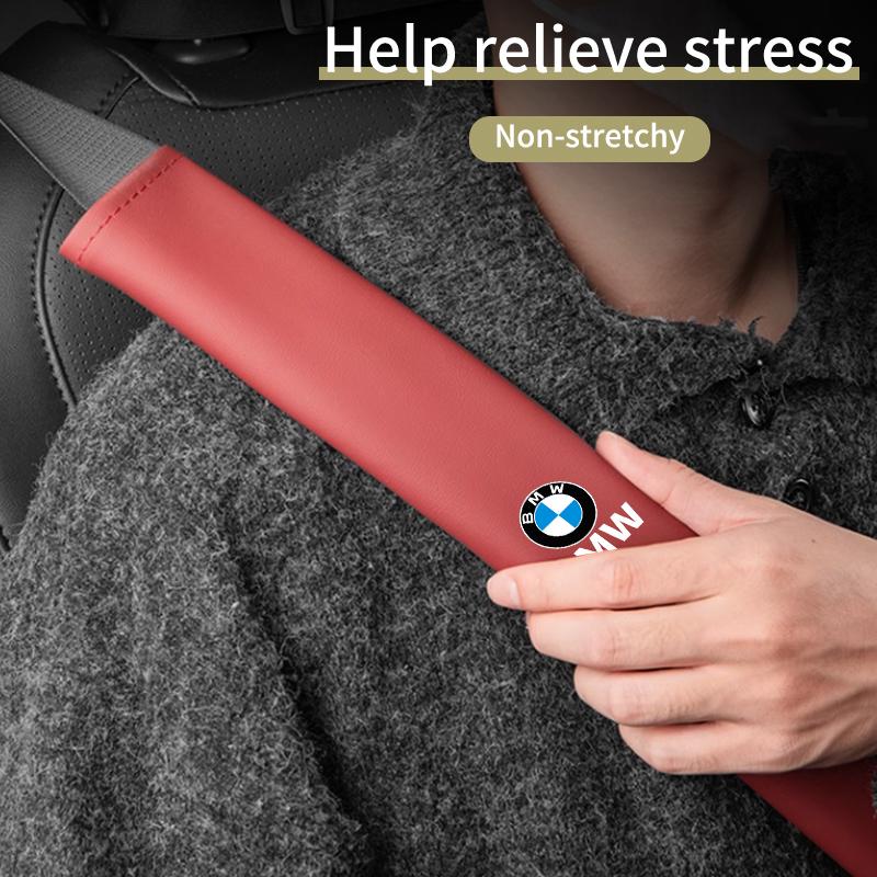 2025 Hot Car Seat Belt Shoulder Pad Extended Leather Safety Belt Protection Cover For BMW E90 E60 E46 E39 F30 F10 E87 X3 X4 X5 G