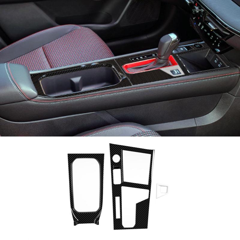 LHD For Nissan Kicks 2025 2026 interior Accessories  carbon fiber center control  gear shift panle front water cup holder cover ABS carbonfiber