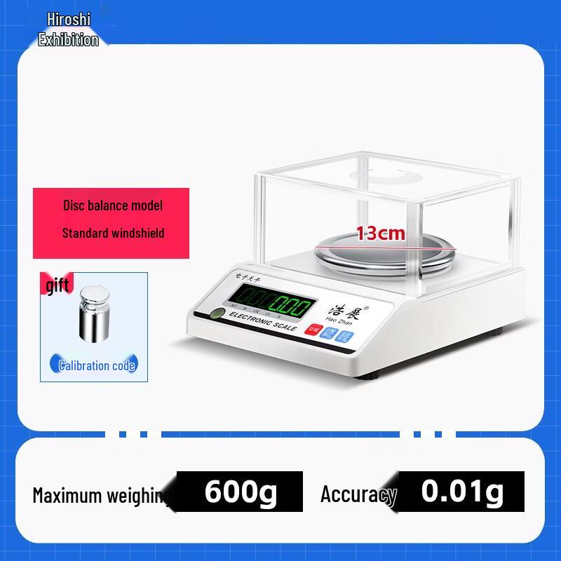 

Precision Digital Gram Scale, 600g/0.01g, with Wind Shield