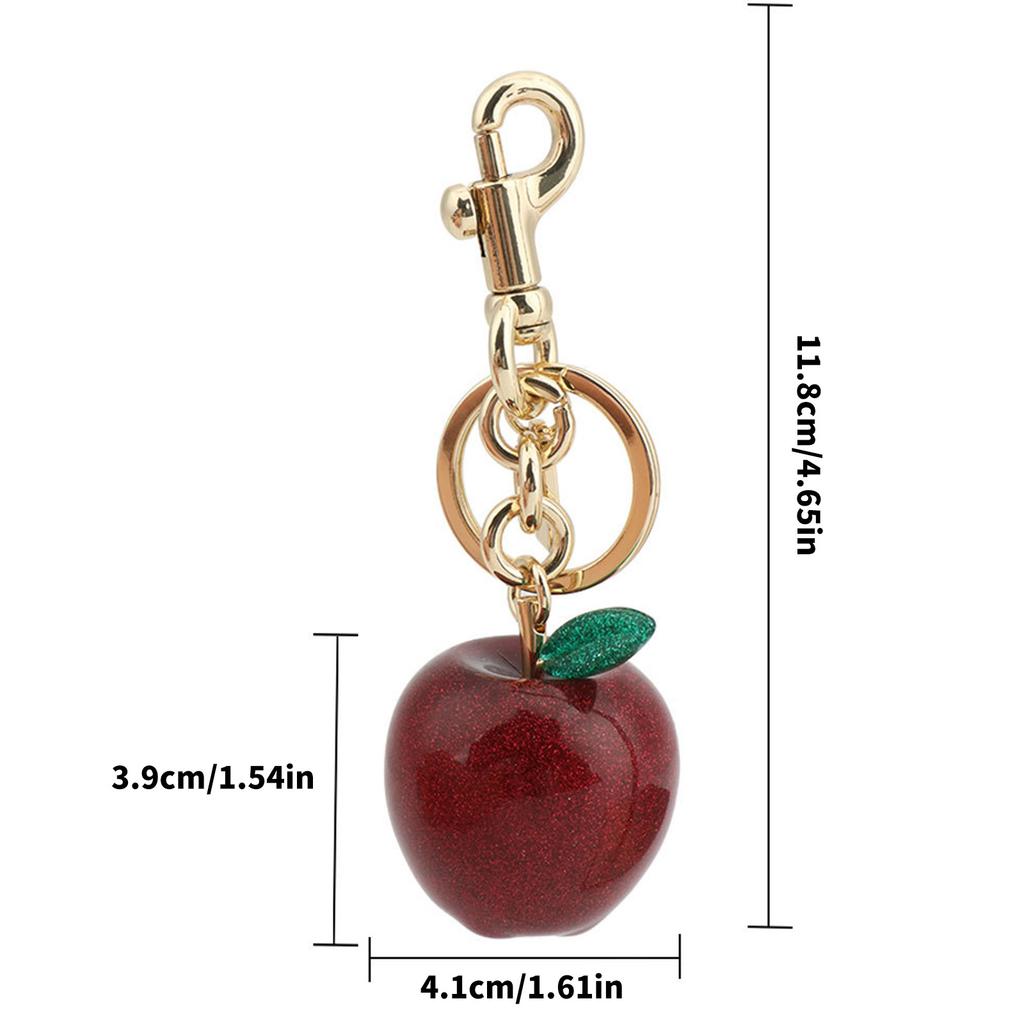 Portachiavi a Forma di Mela Multifunzionali Accessorio Decorativo per Borsa Texture in Lega Adatto per Essere Regalato alle Donne