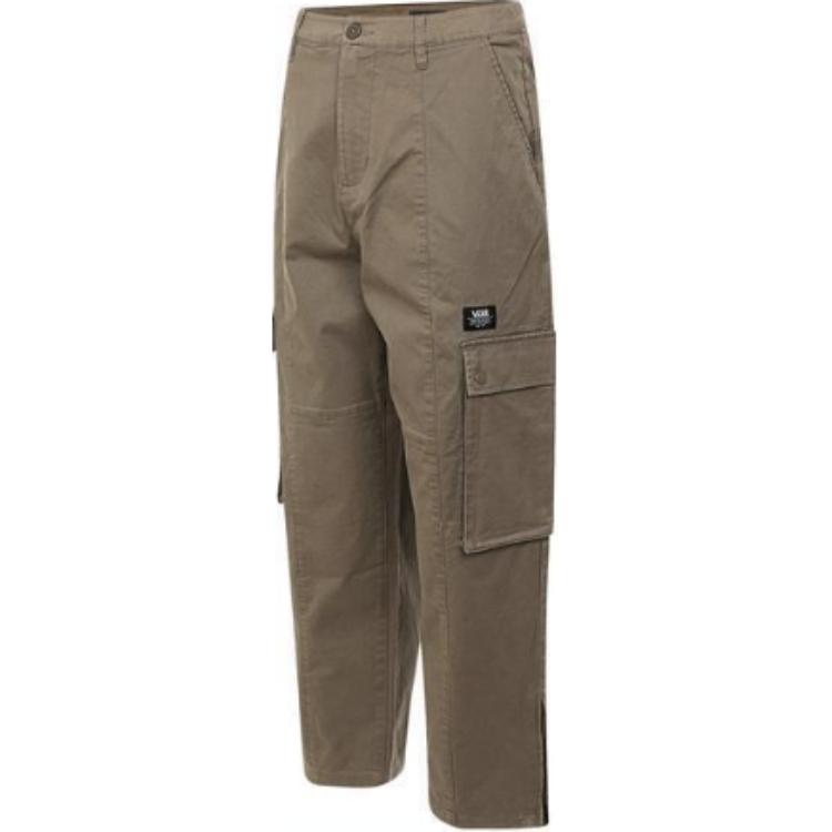 Vans Solid Color Zipper Fly Mid Waist Casual Pants Men bottoms Brown VN000KD09JC1