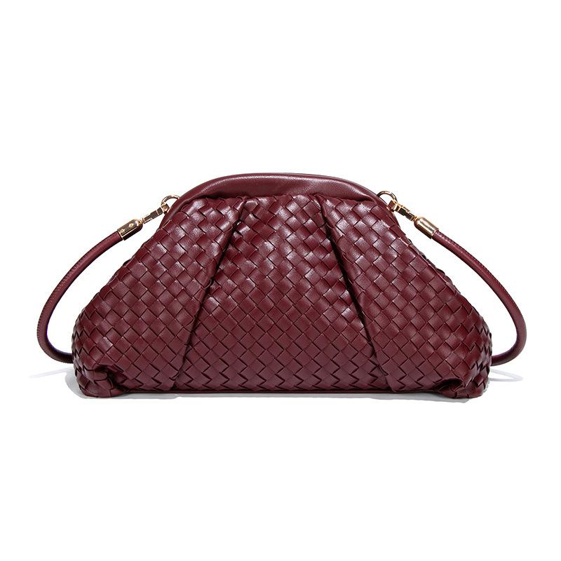 Logo Labeling Hand-woven Bag Cloud Bag Fashion Shoulder Messenger Bag New Women's Shell Bag