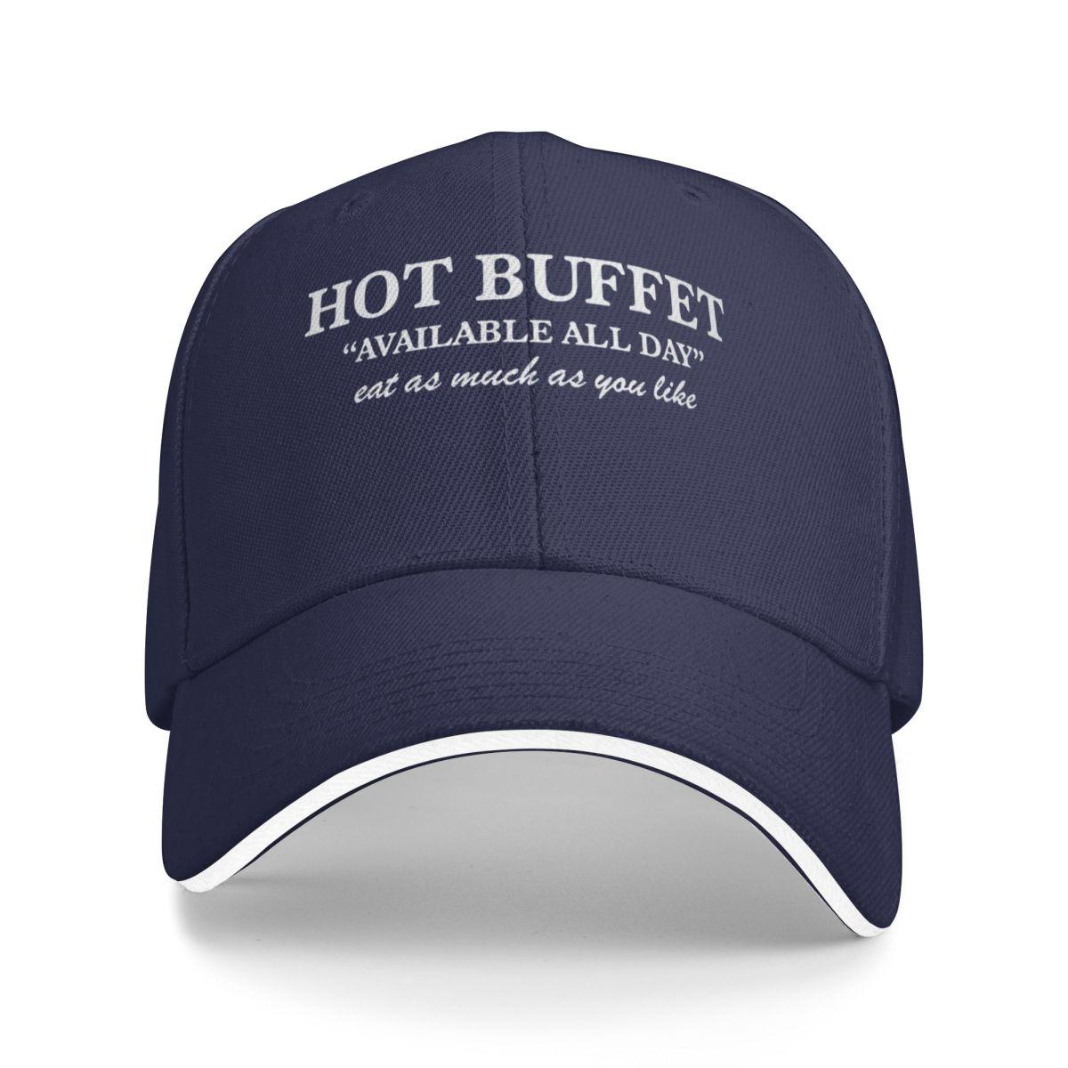 

Baseball Caps Hot Buffet Available All Day Funny Meme Trendy Customized Unisex Sport Summer Caps One Size