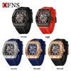OFNS Luminous Barrel-Shaped Quartz Men's Watch - Waterproof with Calendar