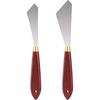 2pcs Painting Knife Set Painting Mixing Scraper Stainless Steel Palette Knife Painting Art Spatula with Wood Handle Painting