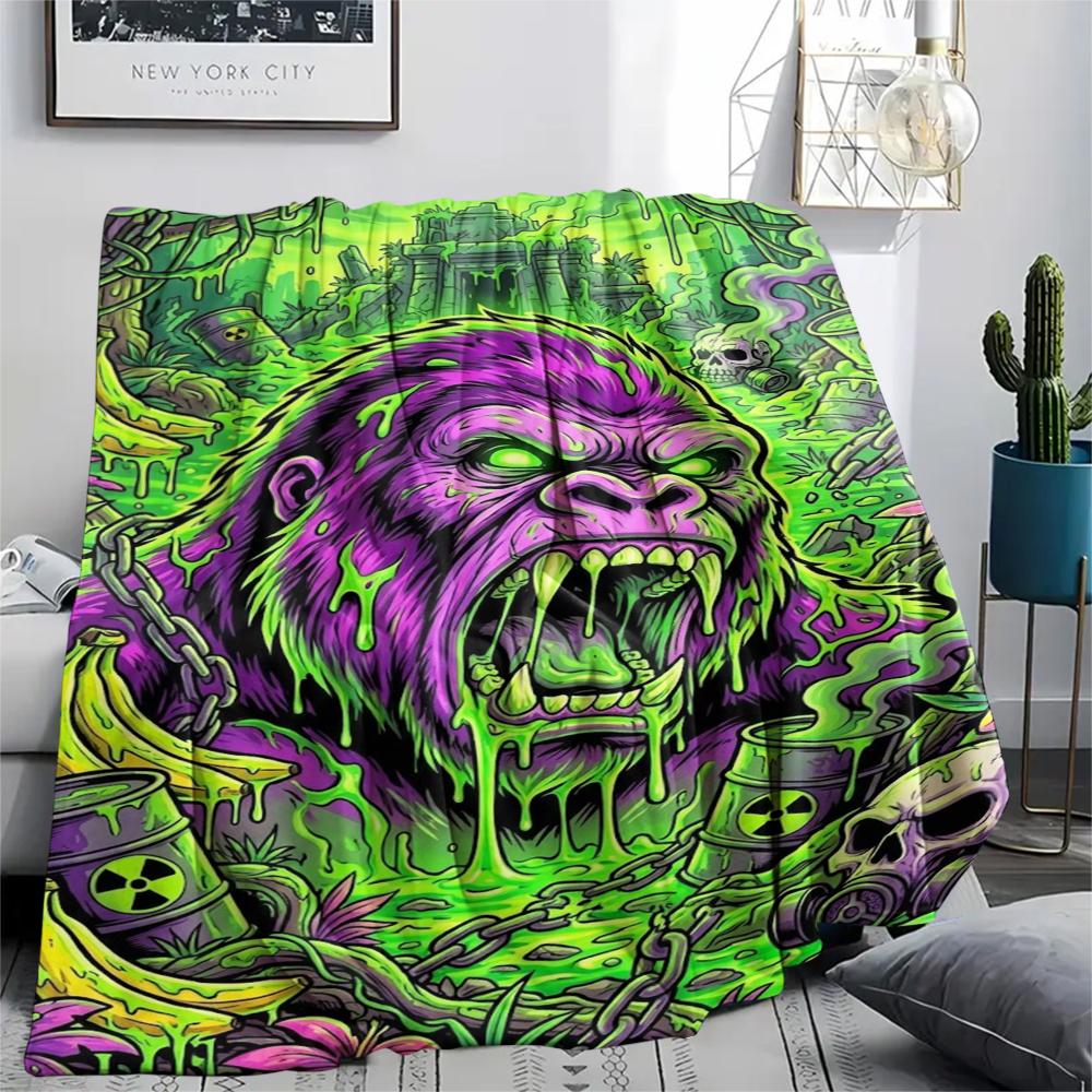 Dragon Elephant Dinosaur Print Flannel Blanket,High quality Comfortable for All Seasons,Home Decor,Warmth and Comfort,Perfect for Christmas Gifts