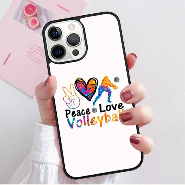 I LOVE play volleyball Coque Shell For iPhone 17 Air 15 16 14 13 12 Pro Max 11 Pro Max Plus Phone Case Cover