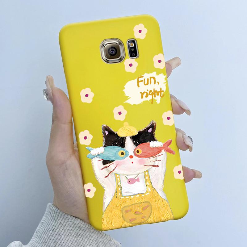 For Samsung Galaxy S6 G920F S6 edge G925F Phone Case Popular Butterfly Flower Girl Design Soft Silicone TPU Back Housing Covers