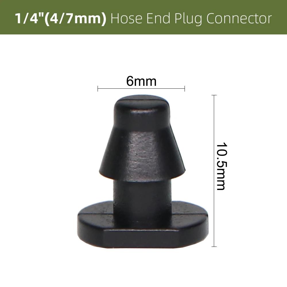 10-1000PCS Garden Water Connector Drip Irrigation for 1/4'' Tubing Hose Accessories Joint Barbed Tees Cross Eng Plug Adaptors