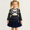 Kids Girls Casual Daily Dress Cute Cartoon Print Long Sleeves Dance Wear Princess Dress  2-12 Years
