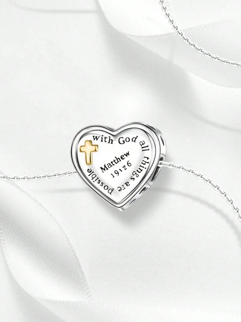 Charms Plata Copper Colors Cross Love Feather Beads Charm Pendant For Original Bracelet For Women Diy Jewelry Love Gift