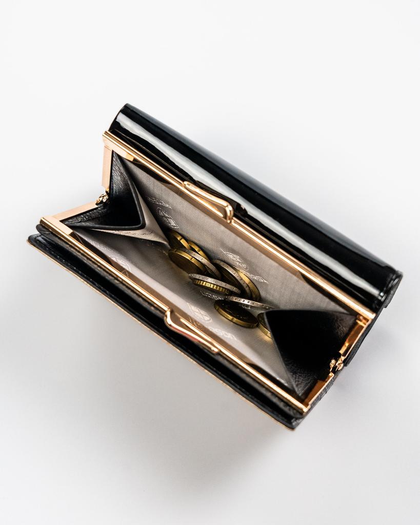 PTN LJ-42108-0667 Schwarz-Gold Damenportemonnaie