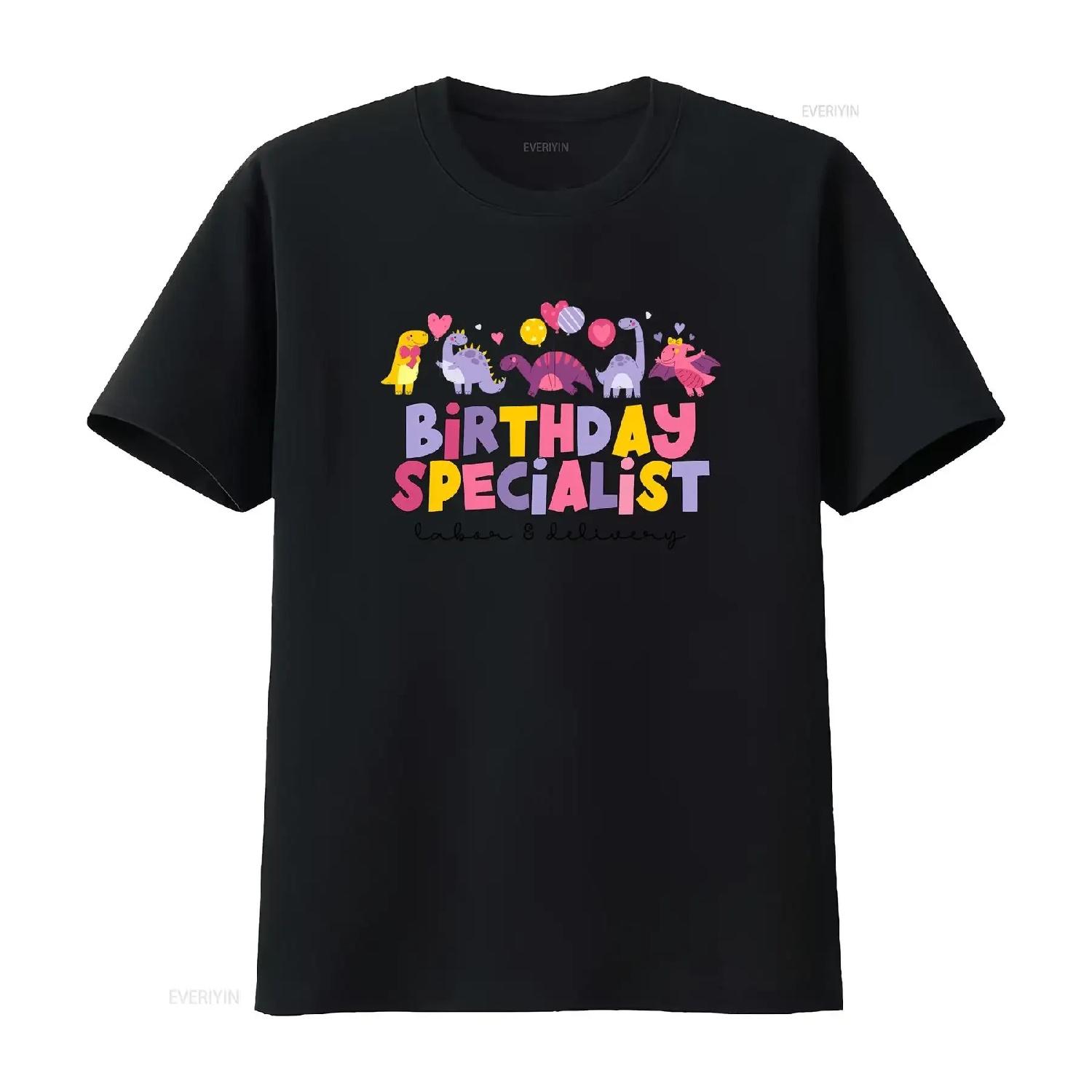 Dino Labor and Delivery T Shirt Nurse s L D  vintage Washed Soft Unisex Stretched Versatile streetwear graphic Breathable S