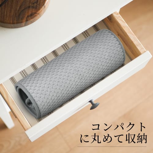 Dish Drying Mat, Quick-Drying Absorbent, 30x45cm, Kitchen Dish Drying Mat, Rollable Storage Mat with Loops, Over-Sink, Shelf Sheet, Machine Washable