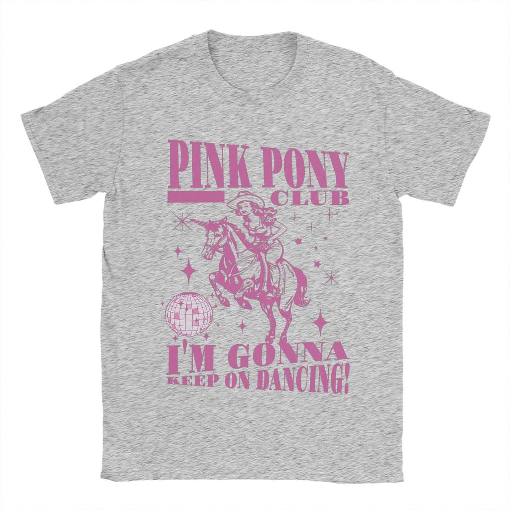 Chappell Roan Pink Pony Club 100 Cotton T-Shirt For Men Summer  Vintage T-Shirts Crewneck Hippie Tees Oversize Pattern Tops